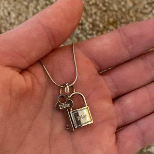 Christian Dior Necklace Key Lock